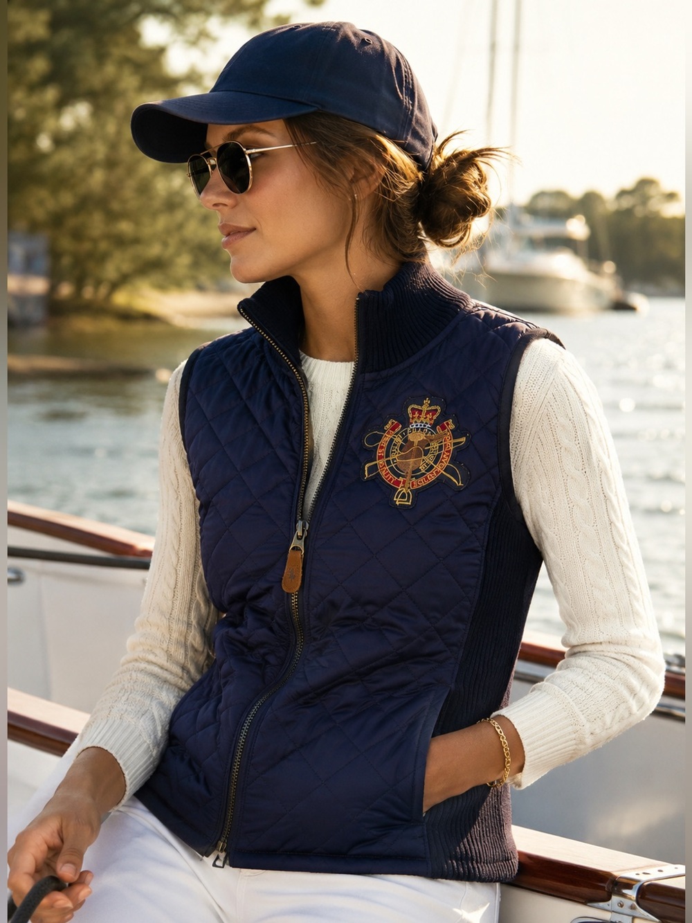 NWOT Ralph Lauren Crest Quilted Vest | Women’s XS/S Fit | Youth XL 16 Navy